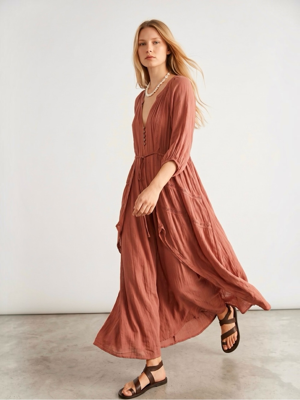 Free People Plenty Of Love Maxi Dress Canyon Sunset